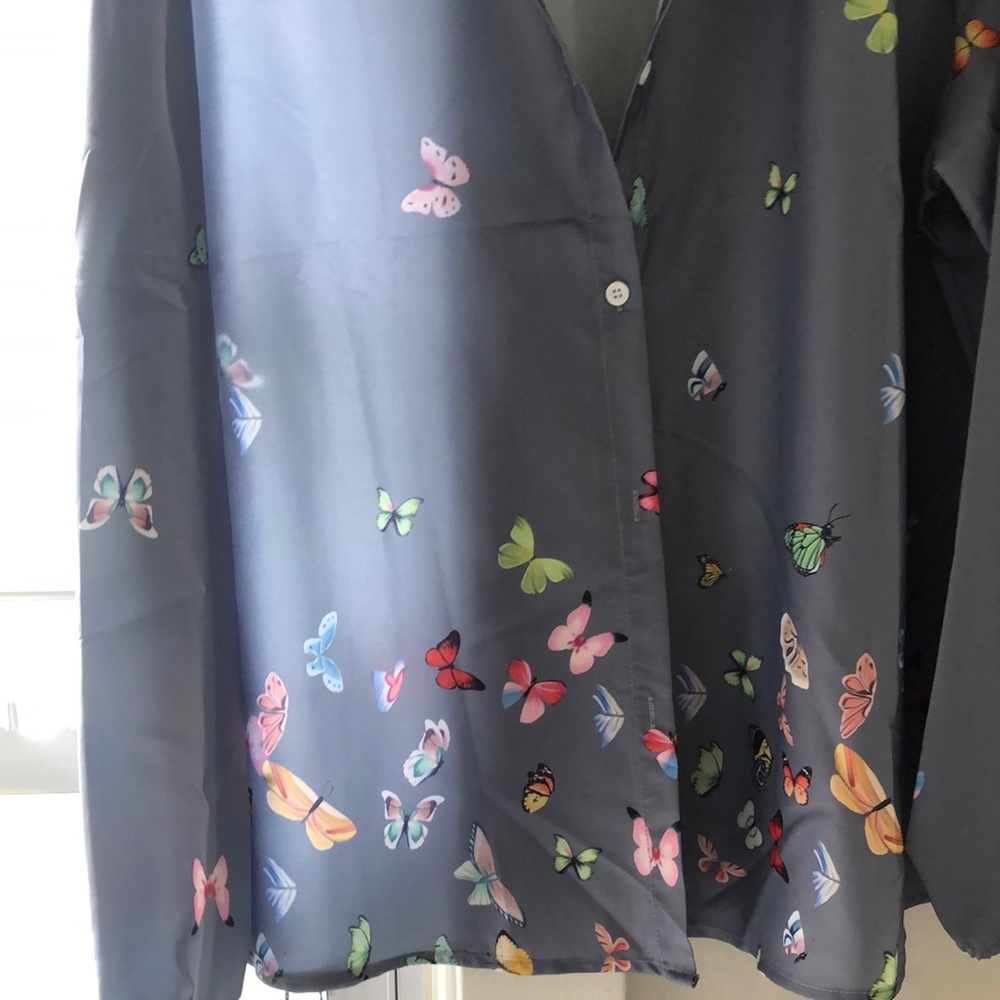 Silky grey blouse
